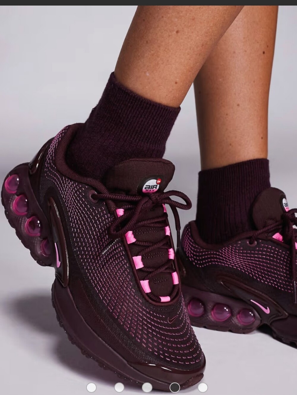 Nike Air Max Dn sneakers in burgundy and pink